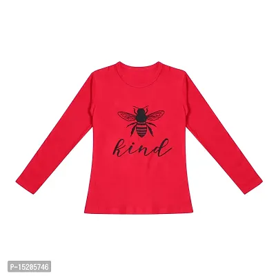 Ayvina 100% Breathable Cotton Girls Full Sleeve T-Shirt | Girls Full Sleeve Printed T-Shirt Combo - Casual Long Sleeve Tees, Regular Fit Round Neck Tops for Girls Pack of 3-thumb4