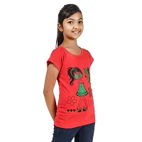 Ayvina Girls Regular Fit Half Sleeves Tshirt Combo Pack of 2-thumb2