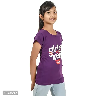 Ayvina Girls Regular Fit Half Sleeves Tshirt Combo Pack of 2-thumb3