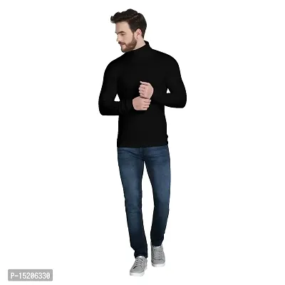 Ayvina Men's Winter Wear Cotton High Neck Full Sleeves T-Shirt|Men's Cotton Turtle Neck Sweater-thumb5