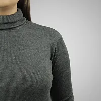 Ayvina Women's Cotton Rib Warm Full Sleeves High Neck/Inner/Sweatshirt/Sweater for Winters-thumb2