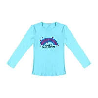 Ayvina 100% Breathable Cotton Girls Full Sleeve T-Shirt | Girls Full Sleeve Printed T-Shirt Combo - Casual Long Sleeve Tees, Regular Fit Round Neck Tops for Girls Pack of 3-thumb3