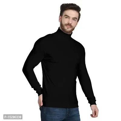 Ayvina Men's Winter Wear Cotton High Neck Full Sleeves T-Shirt|Men's Cotton Turtle Neck Sweater-thumb4