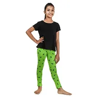 Ayvina Super Soft and Comfortable Cotton Printed Leggings for Kids Girls Combo Pack of 3-thumb2