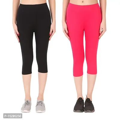 Buy Ayvina 100% Pure Cotton Lycra Capri for Women Women 3/4th Cotton Plain Capri  Online In India At Discounted Prices