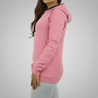 Ayvina Women's Full Sleeve Hooded Neck T Shirt Sky-Pink-thumb2