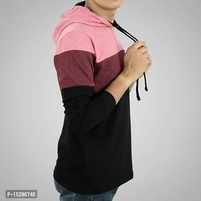 Ayvina Men's Regular Fit Solid Full Sleeve Soft  Strong Hooded T-Shirt Pack of 2-thumb4