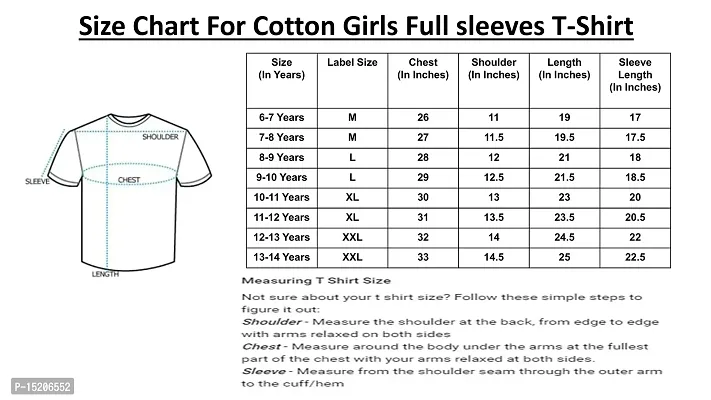 Ayvina 100% Breathable Cotton Girls Full Sleeve T-Shirt | Girls Full Sleeve Printed T-Shirt Combo - Casual Long Sleeve Tees, Regular Fit Round Neck Tops for Girls Pack of 3-thumb5