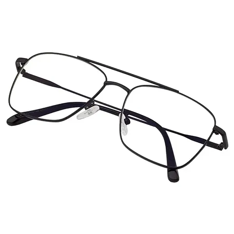 Stylish Black Eyeglass Plastic And Metal Rectangle Frames For Unisex