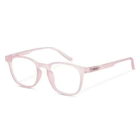 Stylish Pink Eyeglass Plastic And Metal Rectangle Frames For Unisex