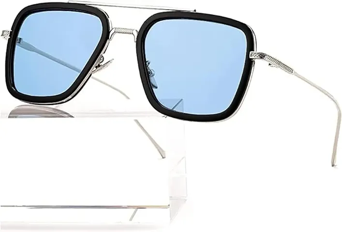 VILEN RAY Retro Vintage Sunglasses for Iron Man Sunglasses Tony Stark Glasses Square Metal Frame for Men Women Goggle Classic Alloy Frame
