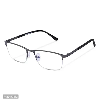 Stylish Blue Eyeglass Plastic And Metal Rectangle Frames For Unisex