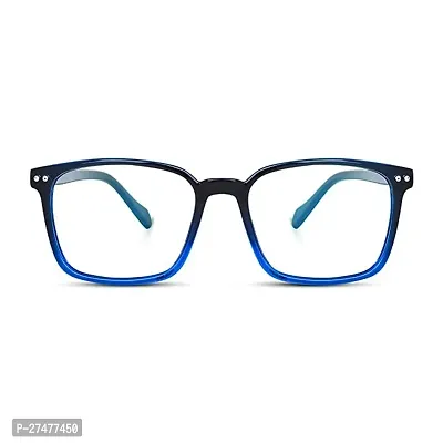 Stylish Blue Eyeglass Plastic And Metal Rectangle Frames For Unisex-thumb0