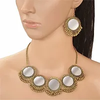 Stylish Grey Alloy Beads Jewellery Set For Women-thumb1