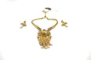 Stylish Gold Brass  Jewellery Set For Girls  Women-thumb1