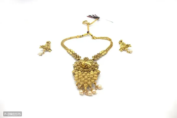 Stylish Gold Brass  Jewellery Set For Girls  Women-thumb2