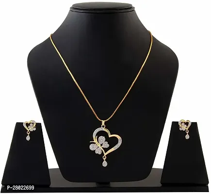 Stylish White Brass  Jewellery Set For Girls  Women-thumb0
