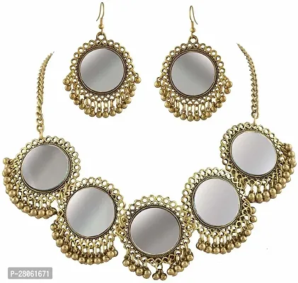 Stylish Grey Alloy Beads Jewellery Set For Women-thumb0