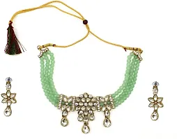 Stylish Green Brass  Jewellery Set For Girls  Women-thumb1