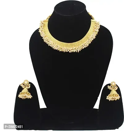 Stylish Golden Brass  Jewellery Set For Girls  Women