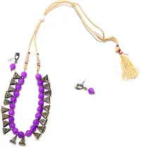 Stylish Purple Brass  Jewellery Set For Girls  Women-thumb1