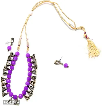 Stylish Purple Brass  Jewellery Set For Girls  Women-thumb2