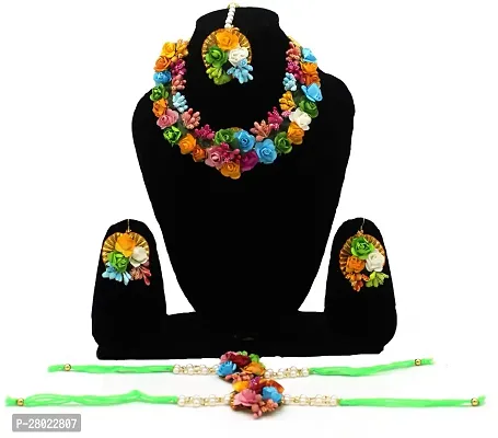 Stylish Multicolored Brass  Jewellery Set For Girls  Women