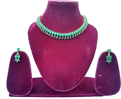 Stylish Green Brass  Jewellery Set For Girls  Women-thumb2