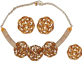 Stylish Golden Brass  Jewellery Set For Girls  Women-thumb2