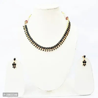 Stylish Black Brass  Jewellery Set For Girls  Women-thumb0