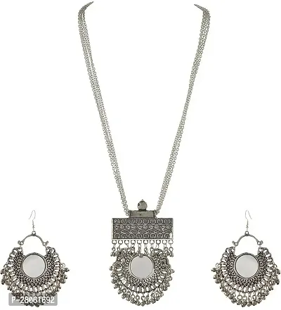 Stylish Silver Alloy Beads Jewellery Set For Women-thumb0