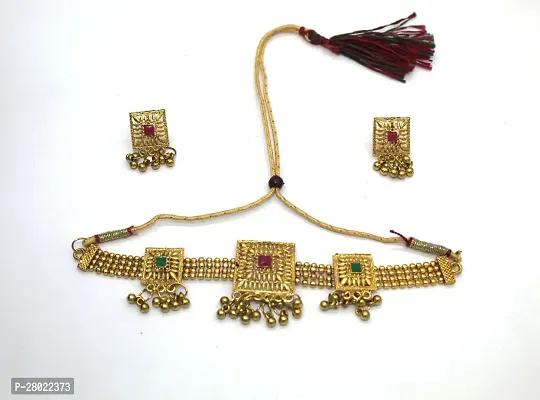 Stylish Gold Brass  Jewellery Set For Girls  Women-thumb2