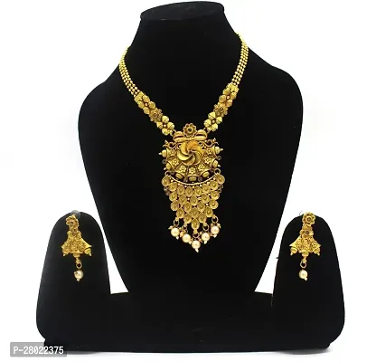 Stylish Gold Brass  Jewellery Set For Girls  Women