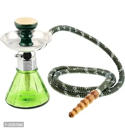 Mya Petite Hookah 9 Inch Glass Hookah Pot Use In Party Club Pub Home Deco (Green)