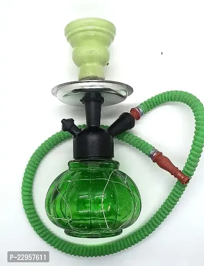 10 Inch Glass Kharbuza Hookah Green Color