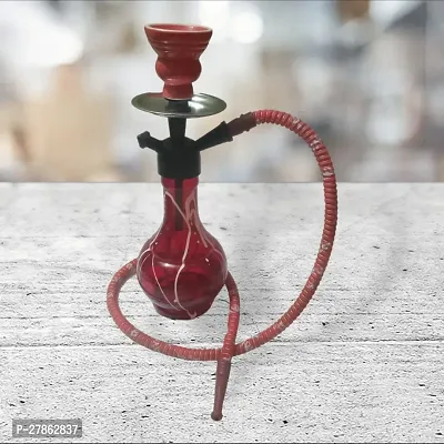 Designer Decorative Glass Hookah Pot RedMatki-thumb0