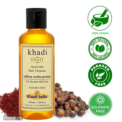 Khadi Khadi Swati - Saffron Reetha Protein Hair Cleanser, 210 ml