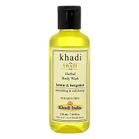 Khadi Swati Herbal Lemon  Bergamot Bodywash - 210 ML-thumb3