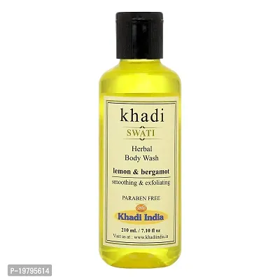 Khadi Swati Herbal Lemon  Bergamot Bodywash - 210 ML