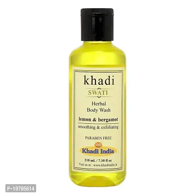 Khadi Swati Herbal Lemon  Bergamot Bodywash - 210 ML-thumb0