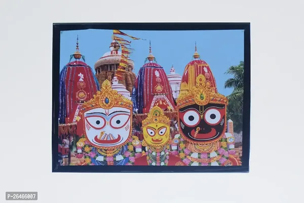 Jagannath Photo with Frame - Divine Lord Jagannath Portrait - 8 x 11 Inches, Revered Jagannath Image with Stunning Colors and Sacred Aura for Puja | Lord Jagannath Photo