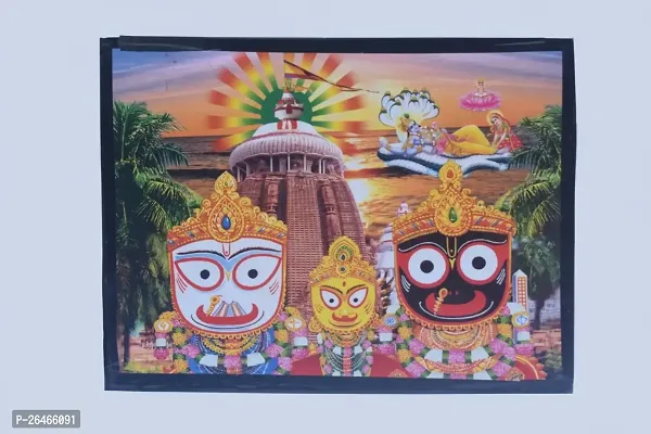 Jagannath Photo with Frame - Divine Lord Jagannath Wall Art - 8 x 11 Inches, Divine Jagannath Deity Image with Stunning Craftsmanship and Rich Colors| Lord Jagannath Photo