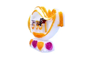Chaturdha Murti Jagannath Idol Inside Shanka Singhasana - White Shankh Murti - 4 x 5.5 Inches | Marble Idol Murti for Car Dashboard- Gift - Home decor and Pooja-thumb2
