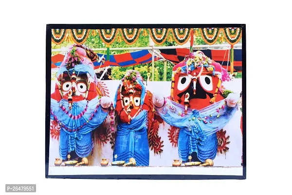 Lord Jagannath,Balaram,Subhadra Snana Yatra Photo with Frame - 8 x 12 Inches | Best for Wall Hangings, Painting For Wall Decoration, Gift Item