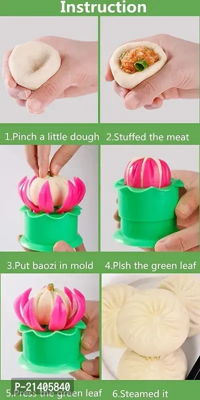 Momos Maker Mould Shapes Plastic Dumpling Maker Dough Press Steamed Stuffed Bun Making Mold Cooking Tool-thumb3