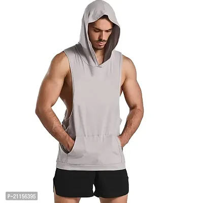 The Hanger Unisex Poly Cotton Hooded Hoodie (stringer_Black_S_Grey_Large)-thumb0