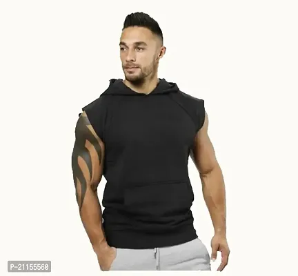 HOT BUTTON Men's Short Sleeve Hoodie - Lightweight Casual Sweatshirt with Kangaroo Pocket - Perfect for Everyday Wear-thumb5