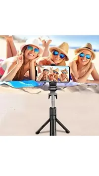 Portable Selfie Stick Tripod with Bluetooth Remote (Multipurpose) Tripod  (Black, Supports Up to 500 g)-thumb3