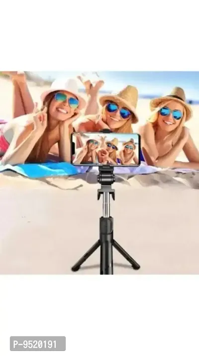 Portable Selfie Stick Tripod with Bluetooth Remote (Multipurpose) Tripod  (Black, Supports Up to 500 g)-thumb4