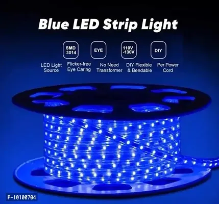 CIRAMA Blue LED Rope Light, Water Proof, Ceiling Strip Light, Decorative LED Light with Adapter (Blue, 5 Meter)-thumb0